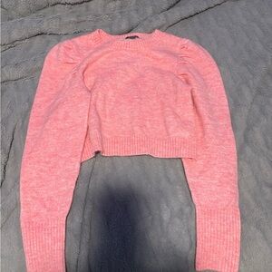 Pink Cropped Sweater